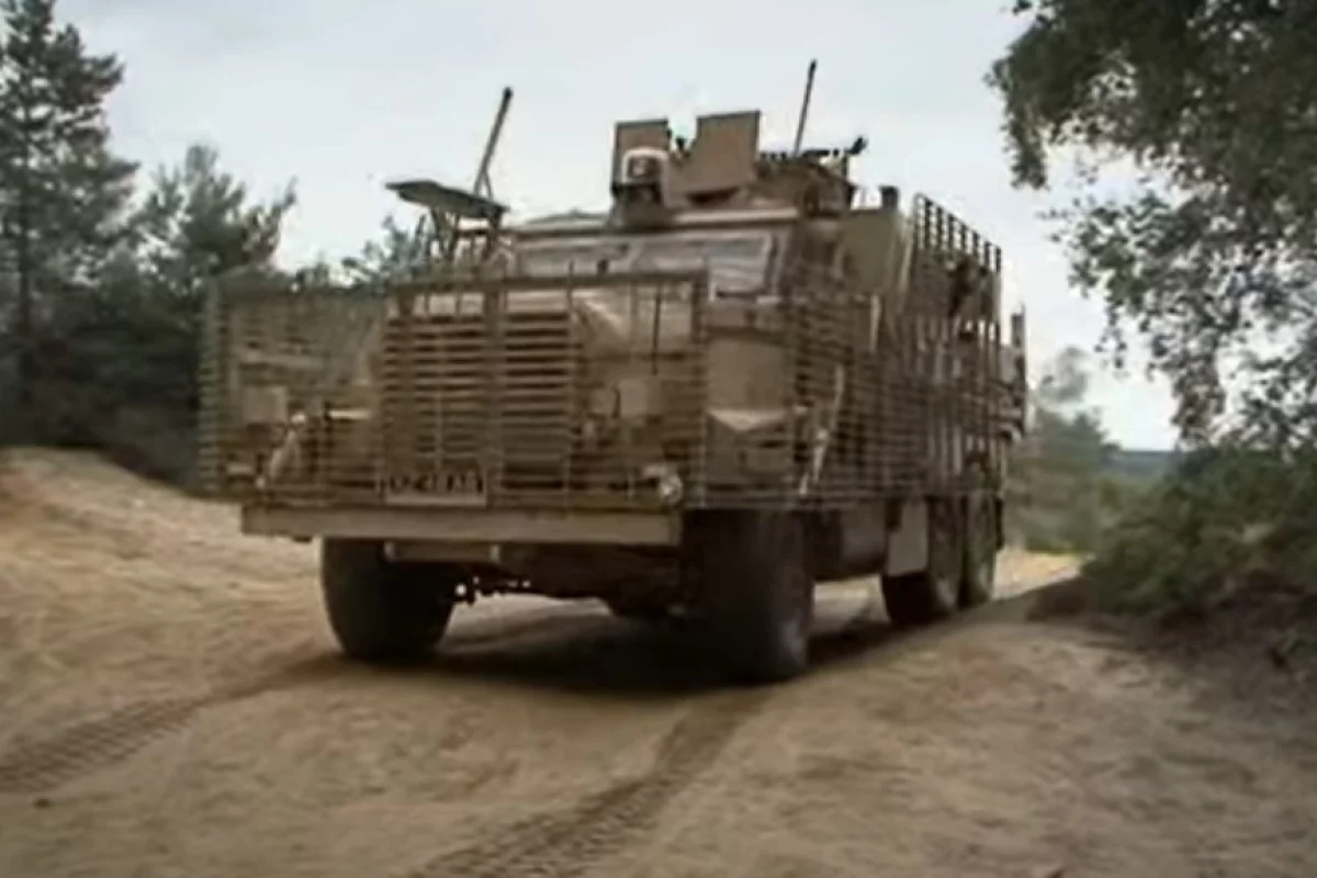 The Raytheon UK laser will be fitted to a Wolfhound vehicle like this one