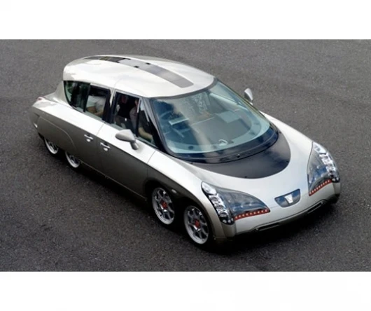The Eliica eight-wheeled electric supercar