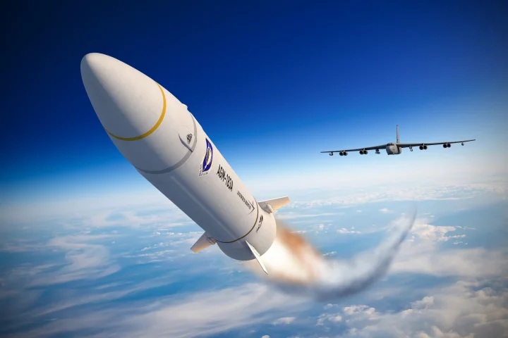Artist's concept of a prototype hypersonic missile in flight