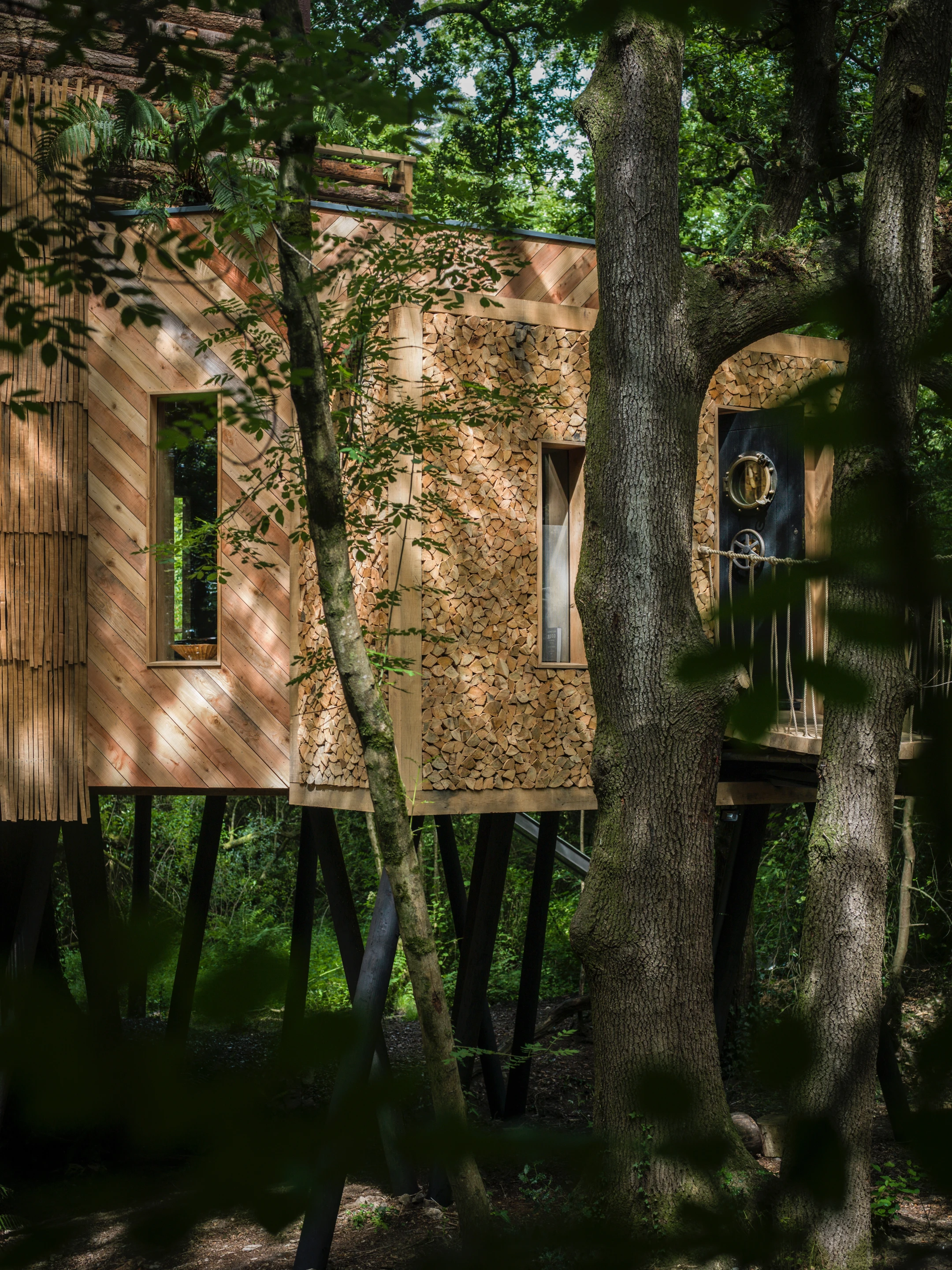 The Woodsman's Treehouse is built on long stilts