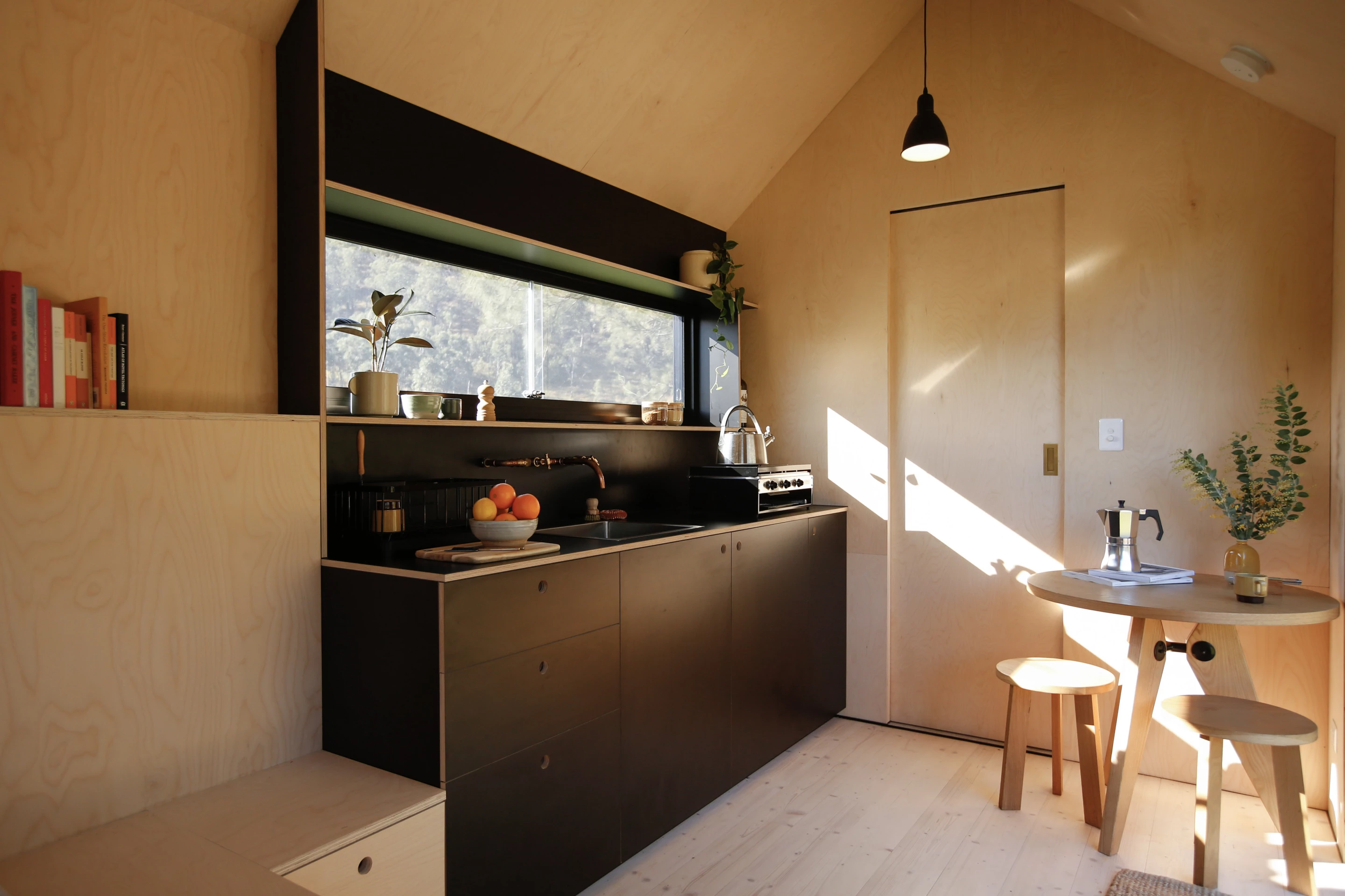 The Barrington Tops Cabin has a simple interior layout that's all on one floor