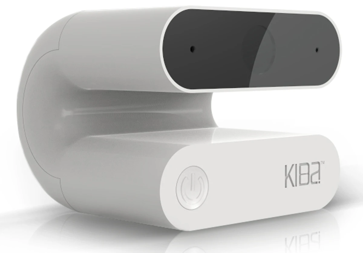 Although the Kiba camera can operate on its own, it also responds to voice commands