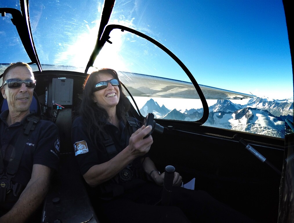 Eric and Irena Raymond inside the Sunseeker Duo