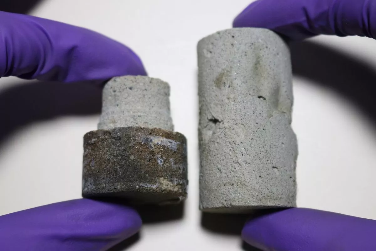 'Space bricks' made from lunar soil simulant, urea, S. pasteurii bacteria, and guar beans
