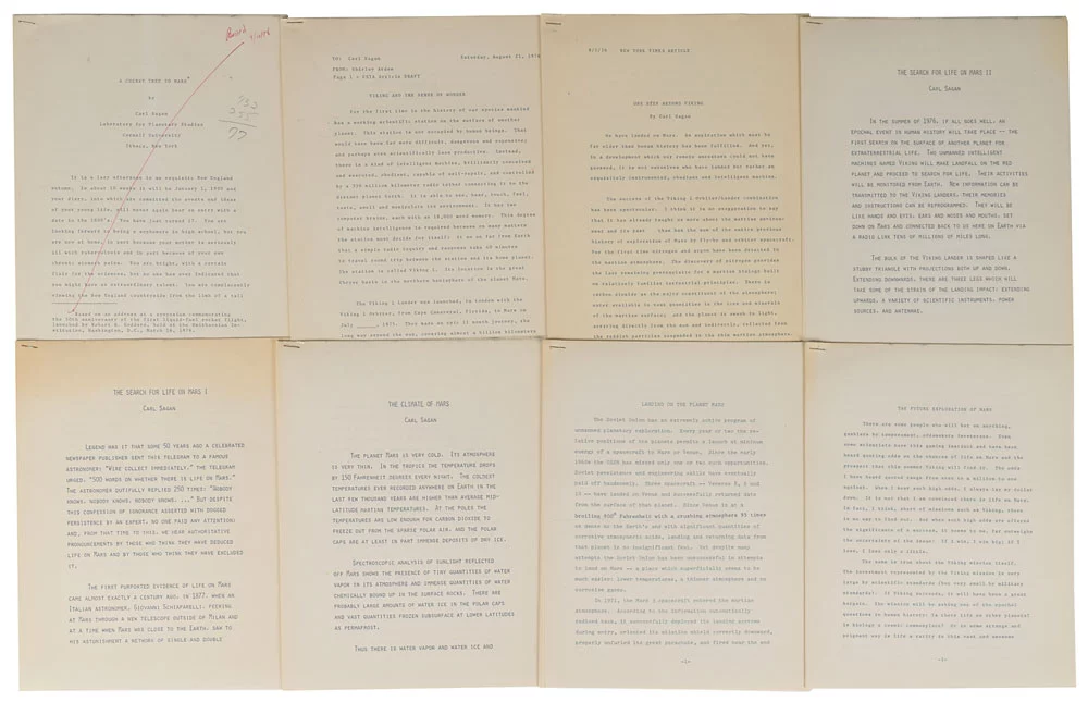 Typescripts of articles by Sagan