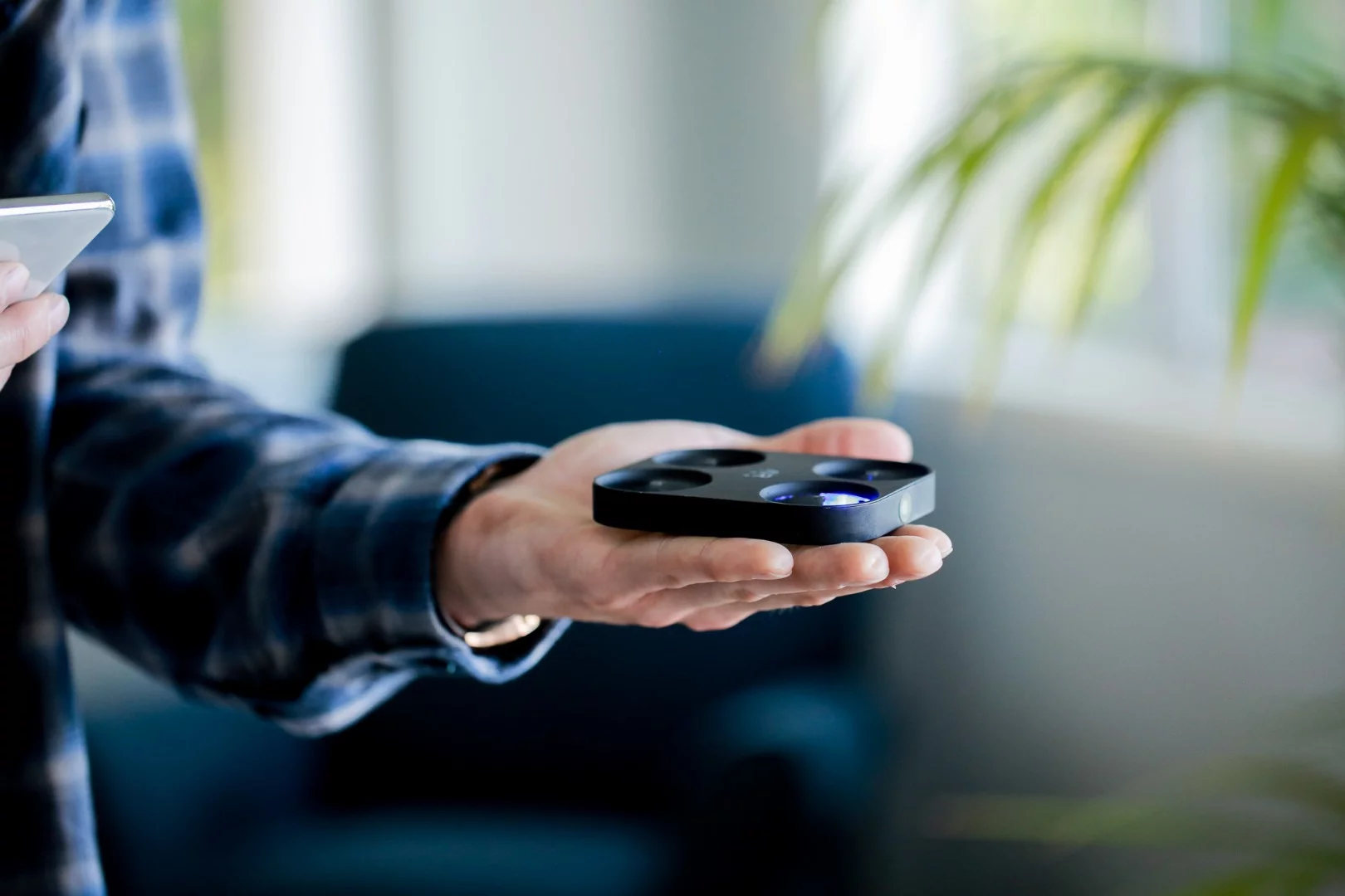 An accompanying app can be used to manually pilot the drone