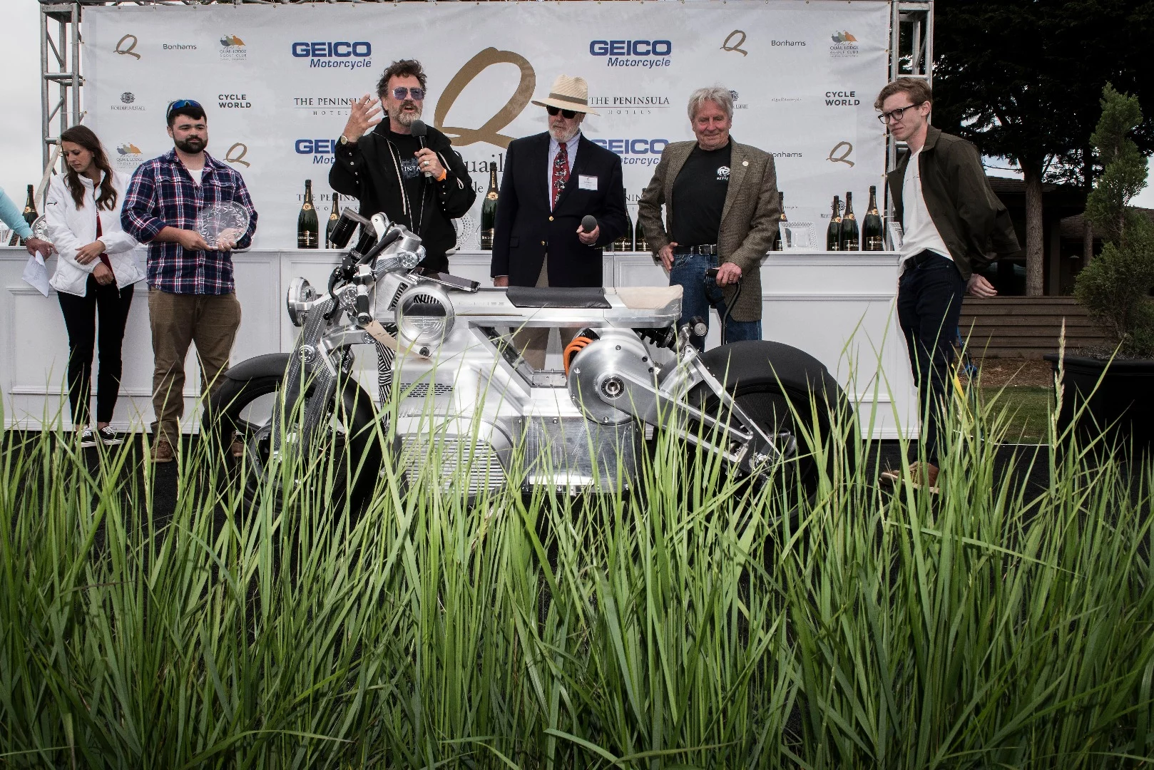 The Curtiss Zeus prototype made its debut at the Quail Motorcycle Gathering on May 5