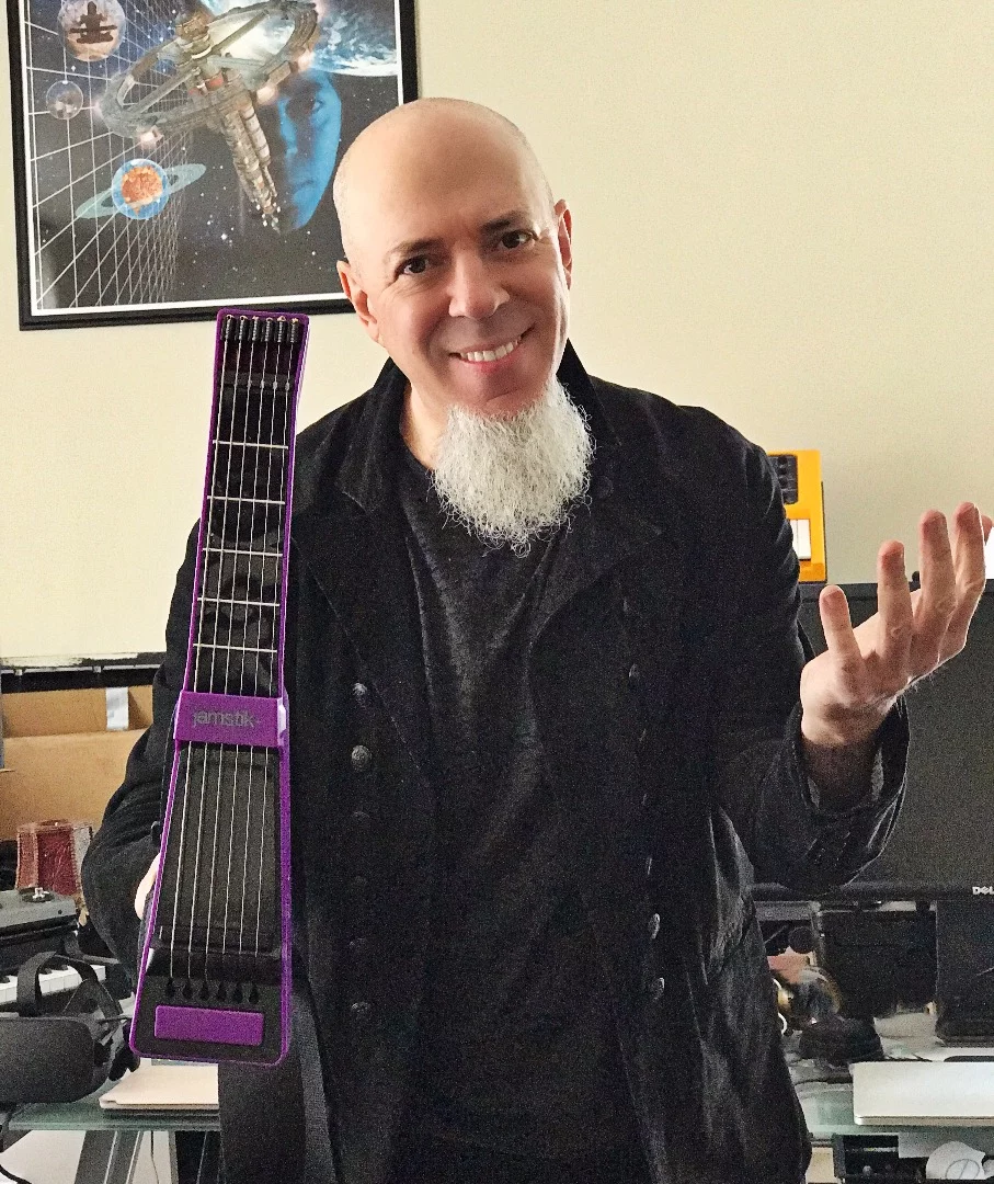 Dream Theater's Jordan Rudess with the jamstik+, which now has direct support in his award winning GeoShred virtual guitar and effects app