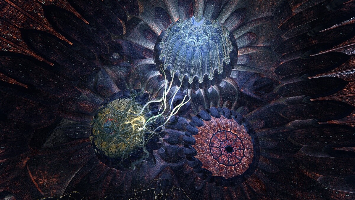 A still from the VR experience, Ayahuasca (Kosmik Journey)