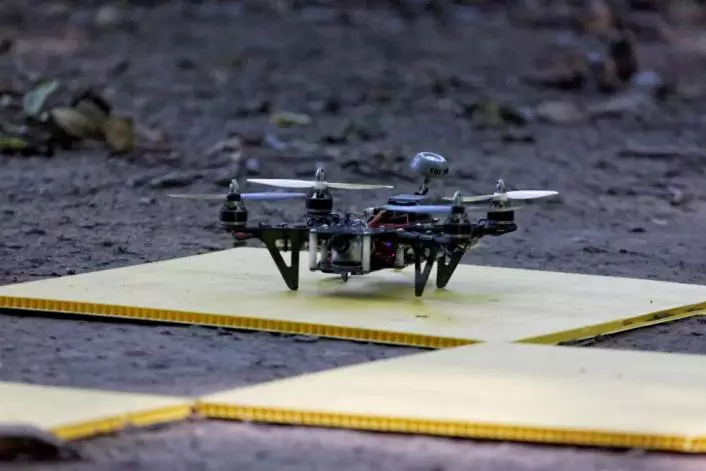 Having to contend with natural obstacles such as as the trees, rival drones, low-hanging branches and sharp contrasts in lighting, the racers darted through the forest at speeds as high as 50 km/h (31 mph)