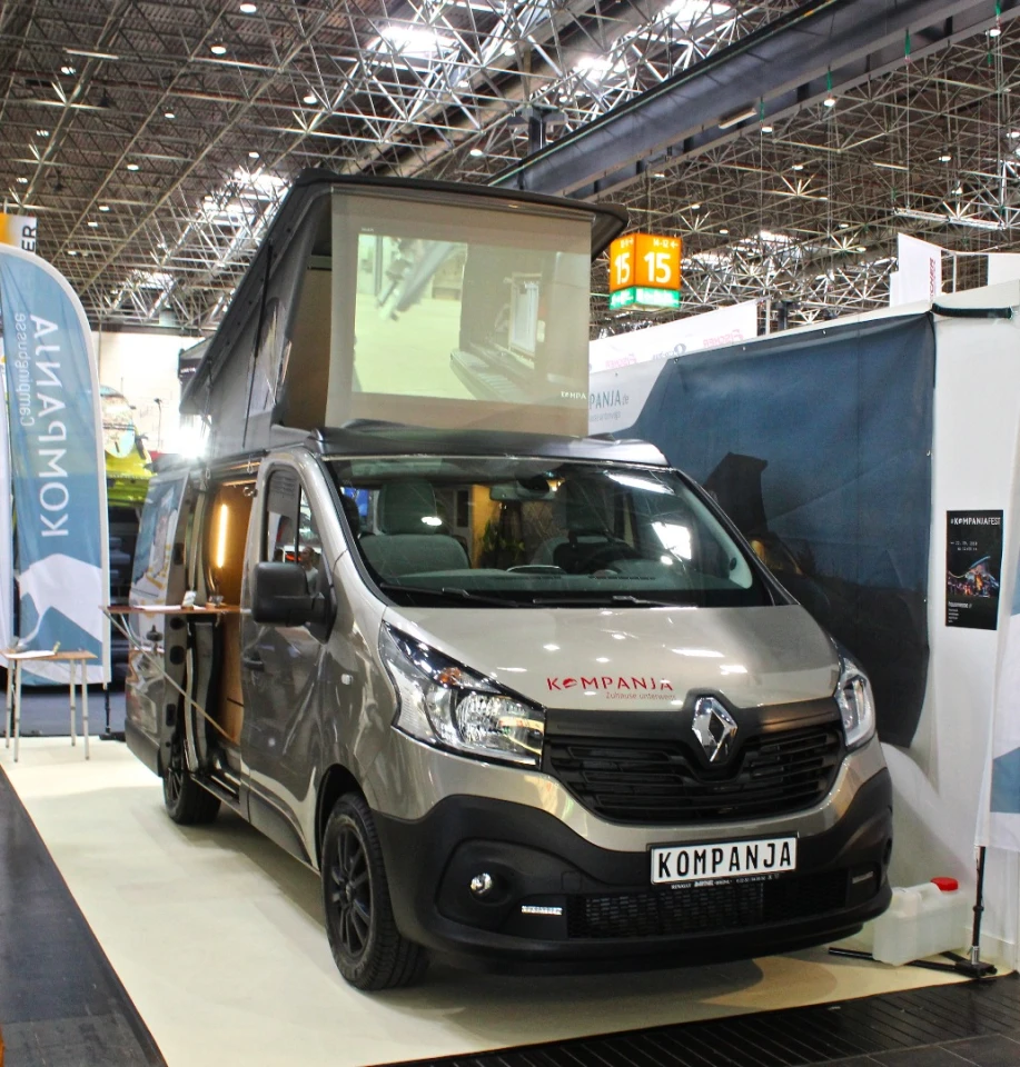 Kompanja shows off its Renault Trafic conversion at the 2018 Düsseldorf Caravan Salon