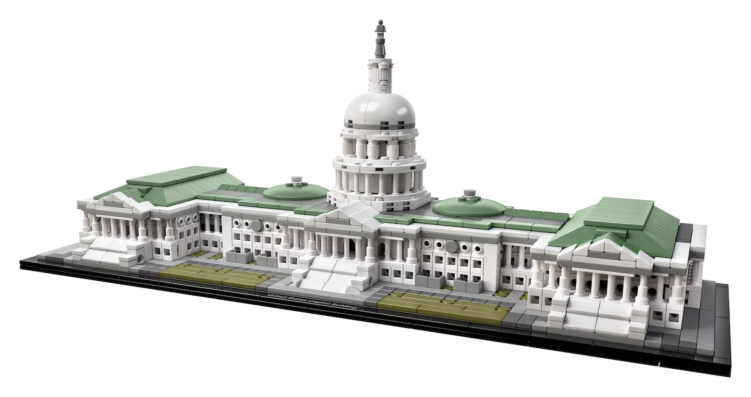 The U.S. Capitol Lego set includes over 1,000 pieces