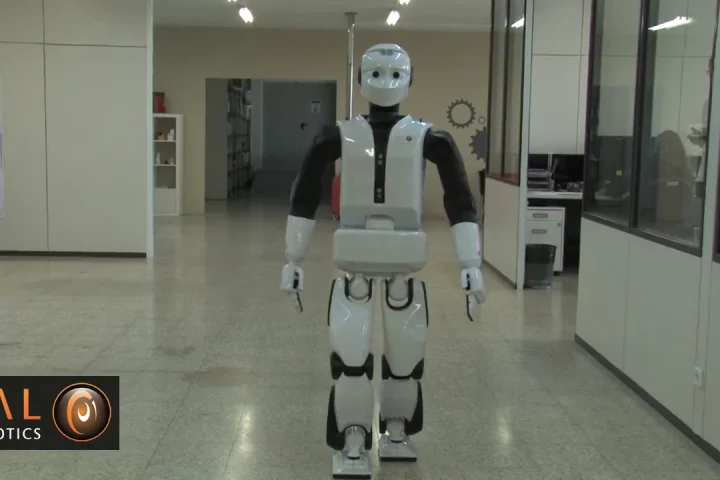REEM-C takes its first steps inside PAL Robotics' headquarters