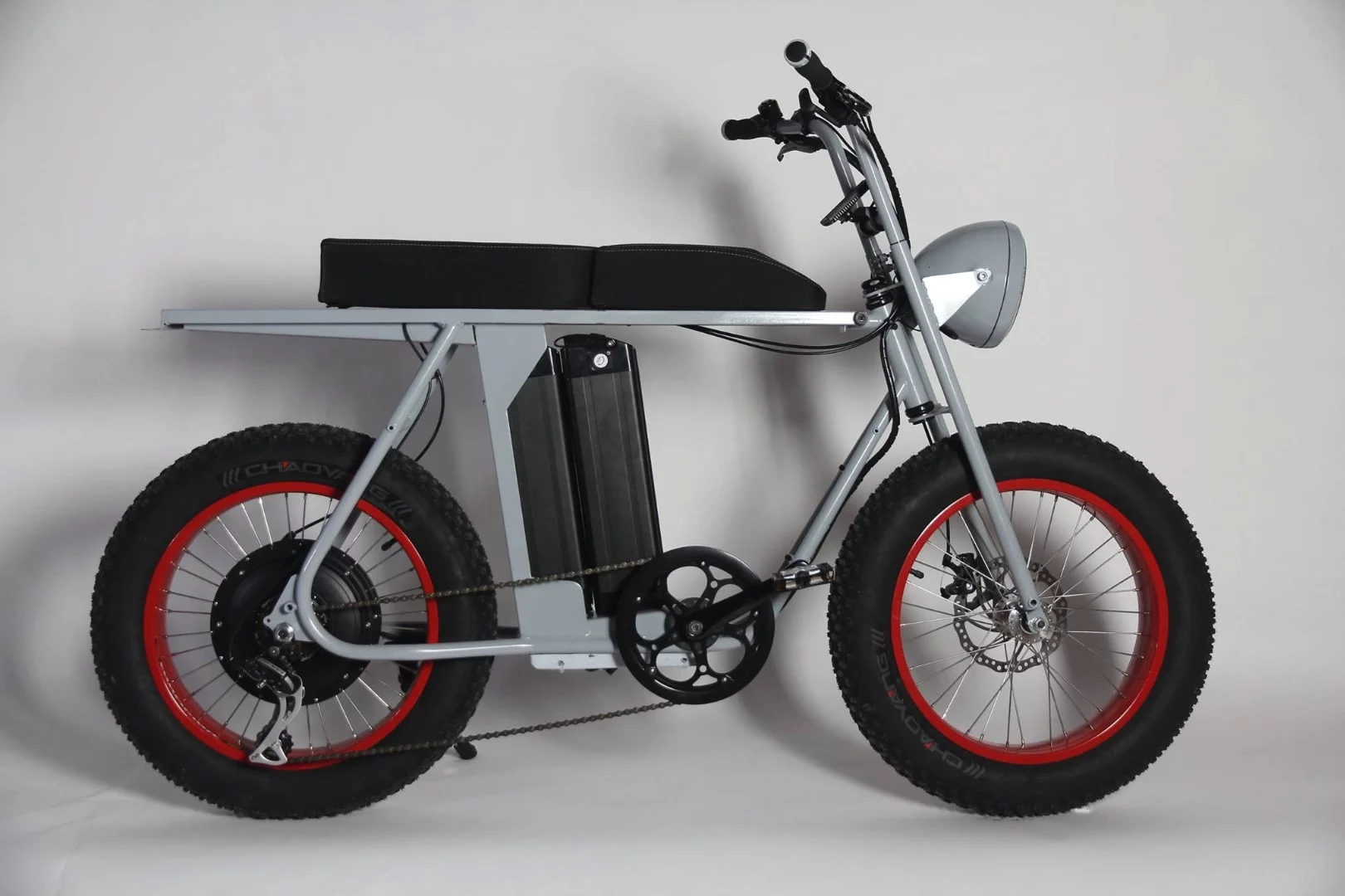 The Moke comes with a single battery but is designed to accommodate a second