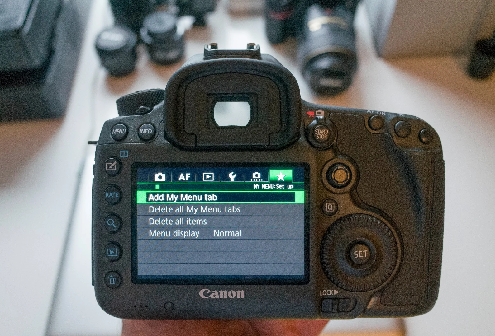The menu system on the Canon 5Ds is similar to that on other Canon DSLRs