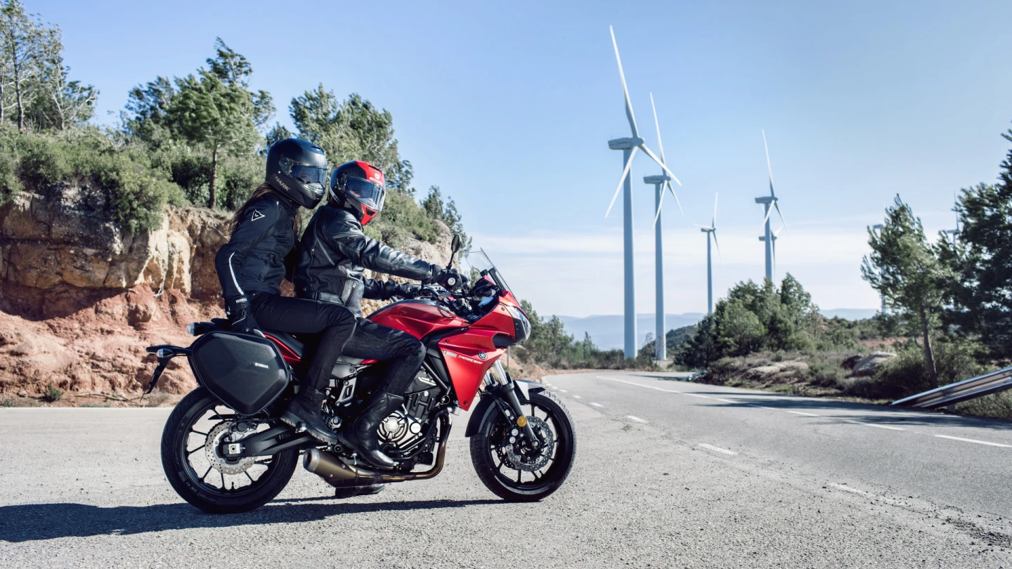 Two-up riding seems quite comfortable on the Yamaha Tracer 700