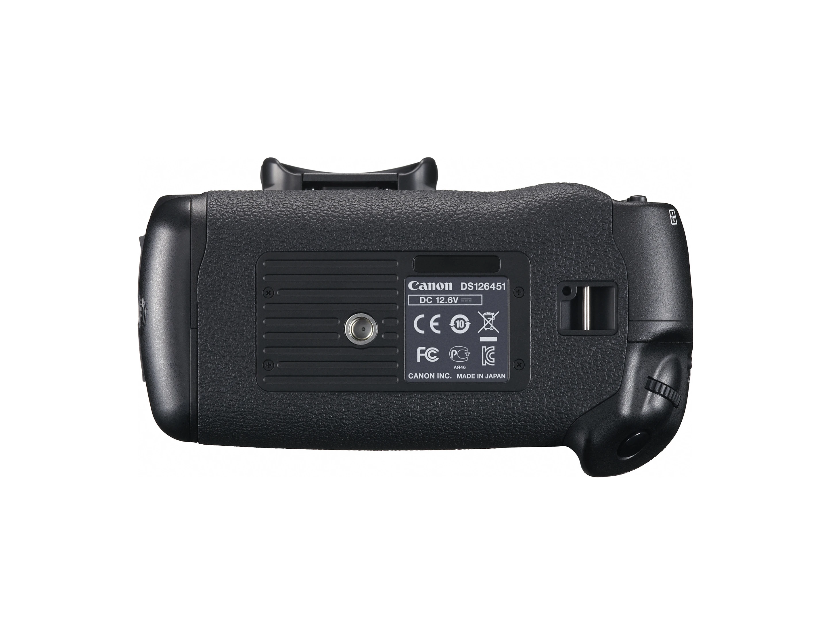 Bottom, body-only view of the EOS 1D C DSLR
