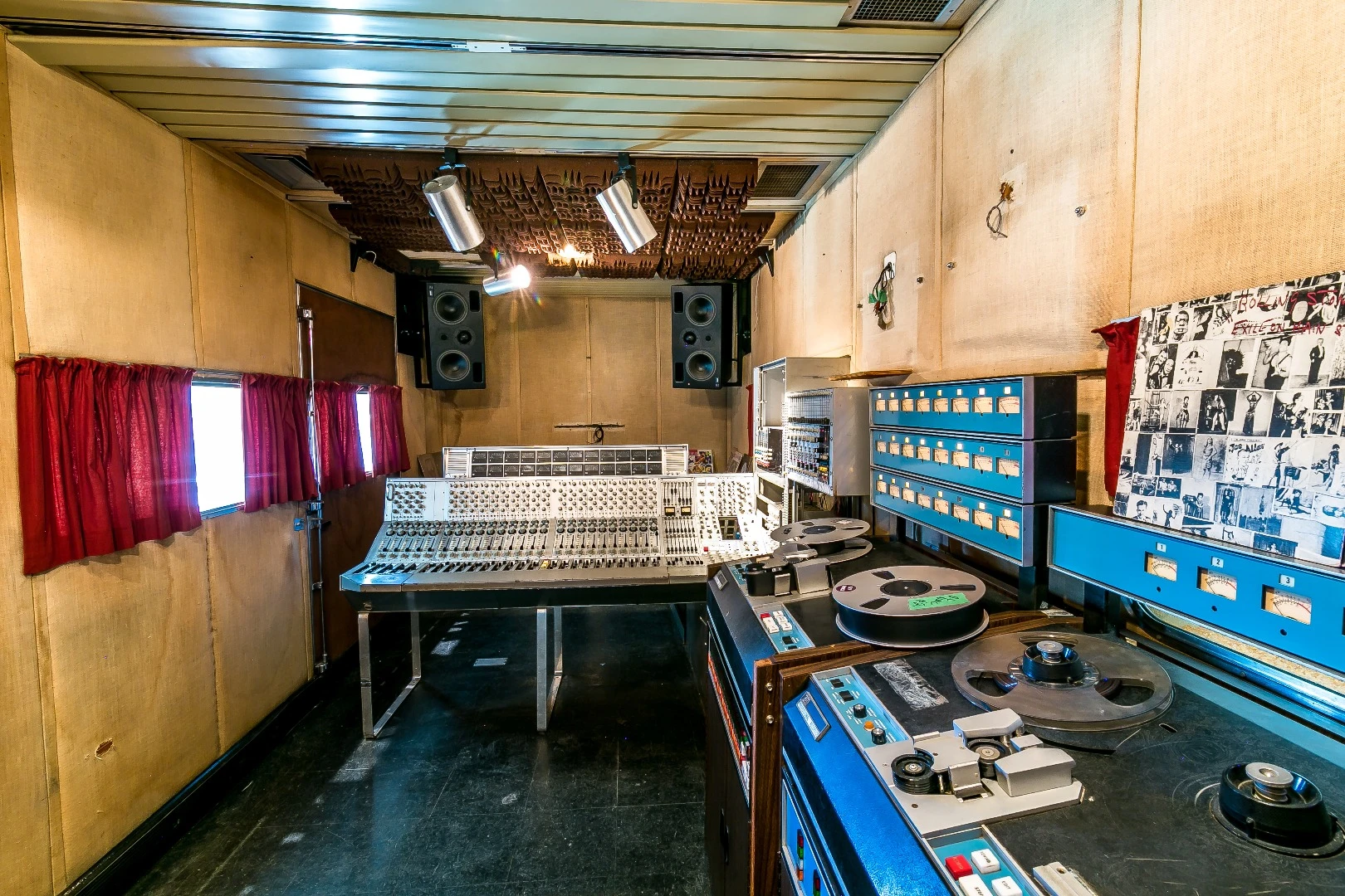 The RSM's insides still smell like Keith Richards on a Tuesday, but also feature all original recording equipment and fabric panelling