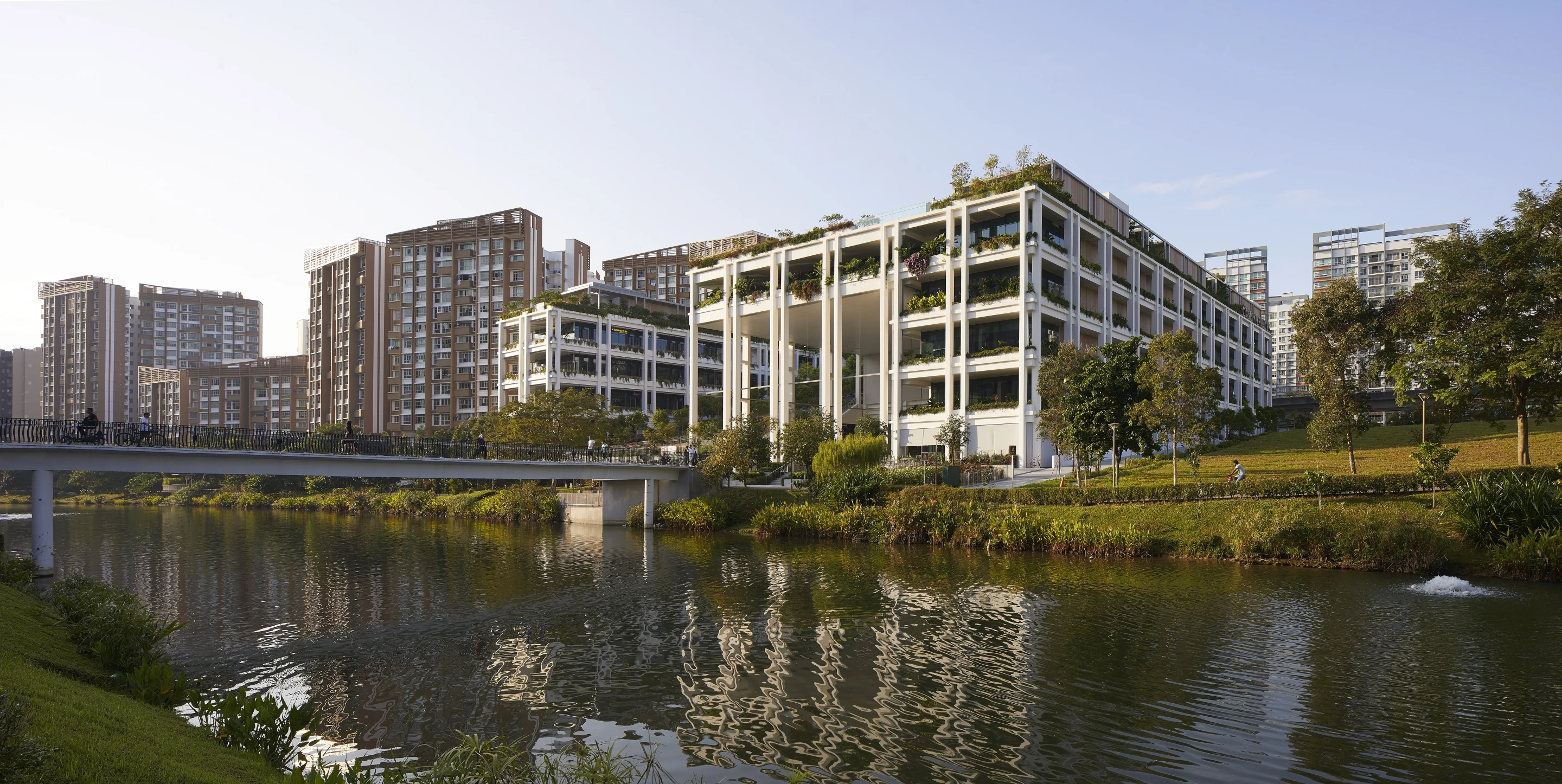 Oasis Terraces borders a waterway