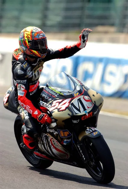 The Aprilia 250cc race bike