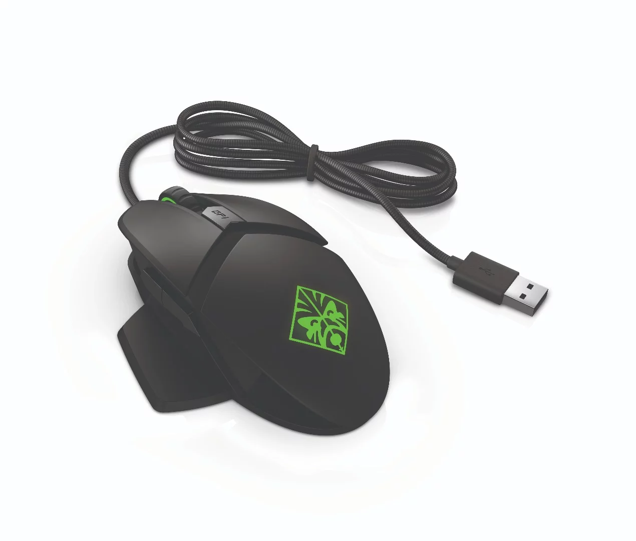 The Omen by HP Reactor Mouse features a 16,000 DPI optical sensor, a 0.2 ms click response time on left and right buttons and an industry-first aluminum metal USB cable