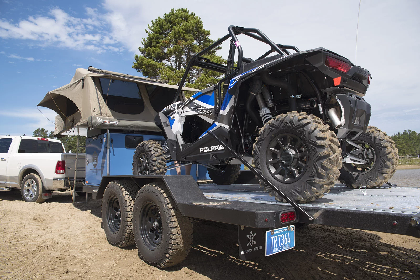 The 12-foot bed offers space for an ATV or two-seat side-by-side, while the 14-foot bed adds the room needed for a four-seat side-by-side
