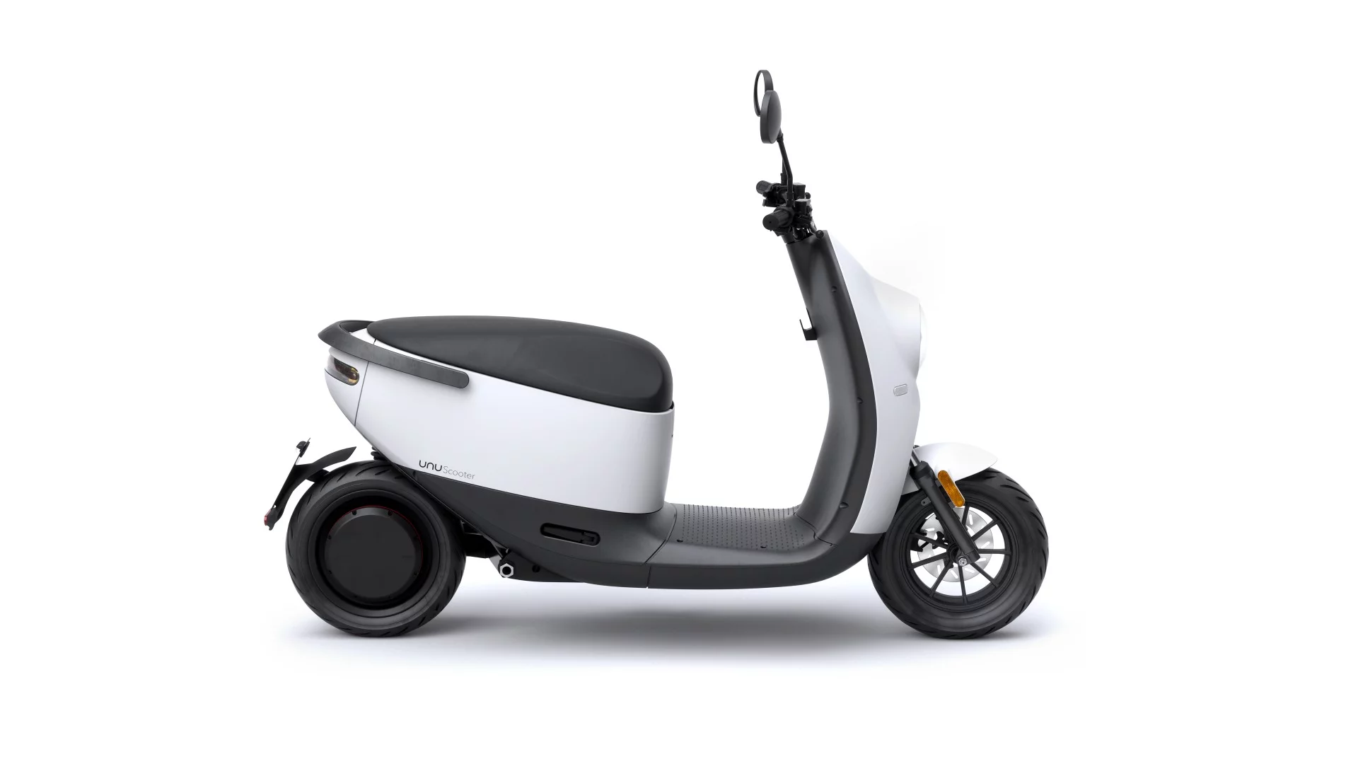 The unu Scooter features a Bosch hub motor for a top speed of 45 km/h