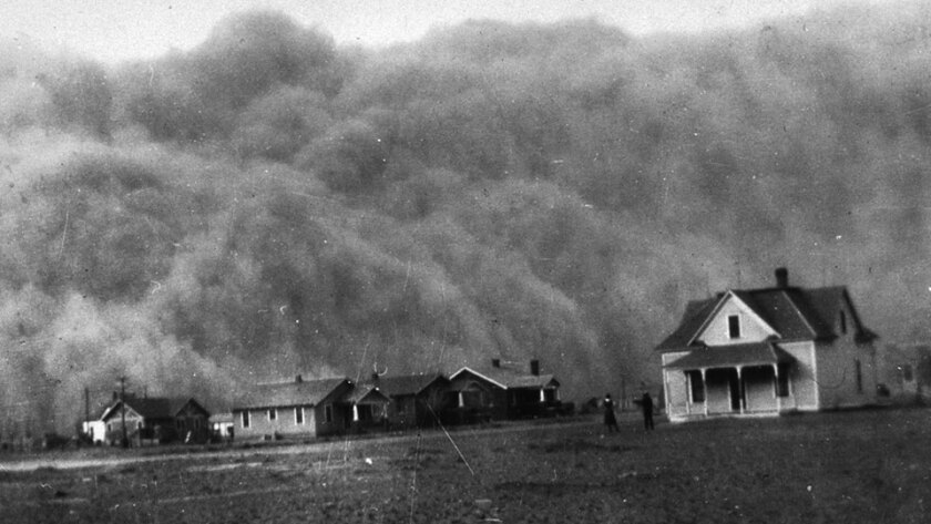 A dust storm, one of the images in the Last Pictures time capsule