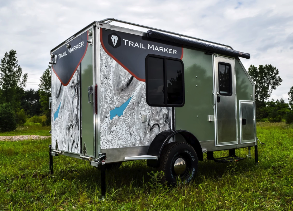 Trailer Marker trailers also come with standard exterior graphics
