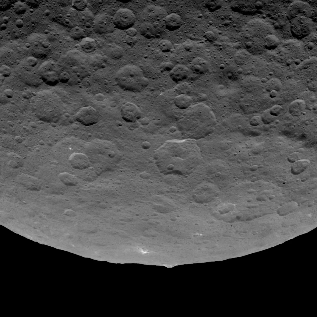 The solitary peak juts out from the horizon in this image snapped by Dawn on June 14