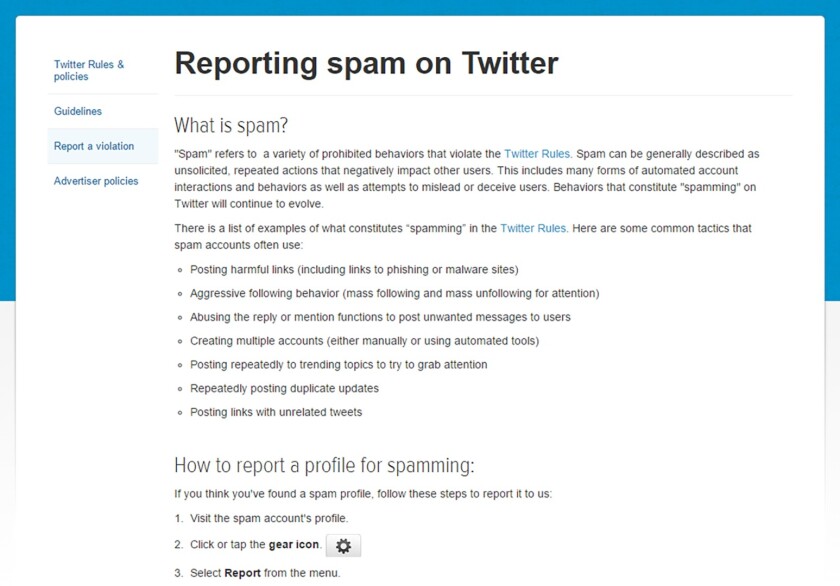 Report spam and abuse when you see it