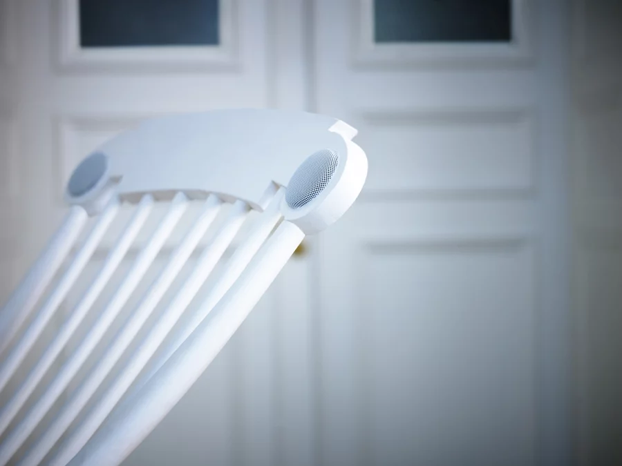 The iRock Rocking Chair features speakers built into the backrest