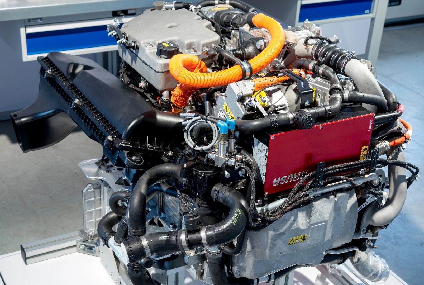 There is a small battery fitted to the 5 Series concept, which can store a small amount of energy