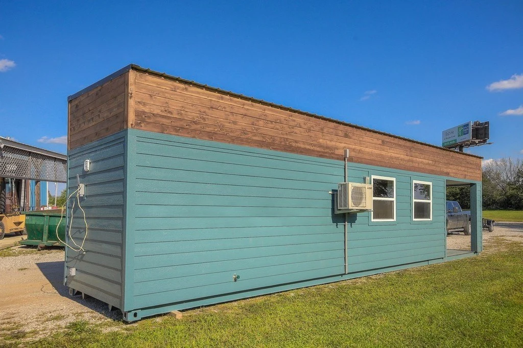 The container home is heated and cooled with an efficient Mitsubishi mini-split system
