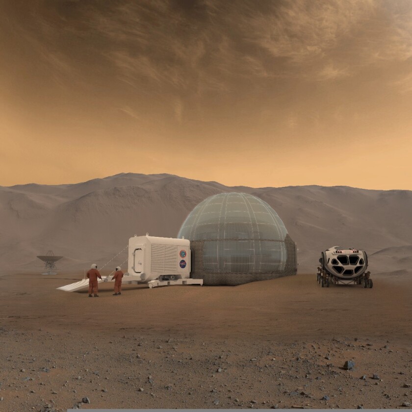 Astronauts might have to spend months on Mars at each time, hence the need for a sustainable habitat that can function as a second home