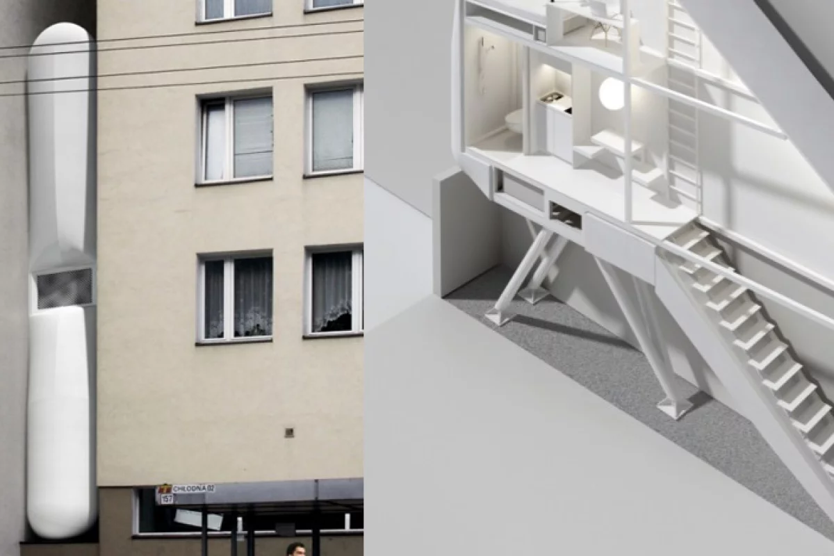 One of world's narrowest houses will be built in Warsaw as a workplace for Etgar Keret (Photo: Centrala)