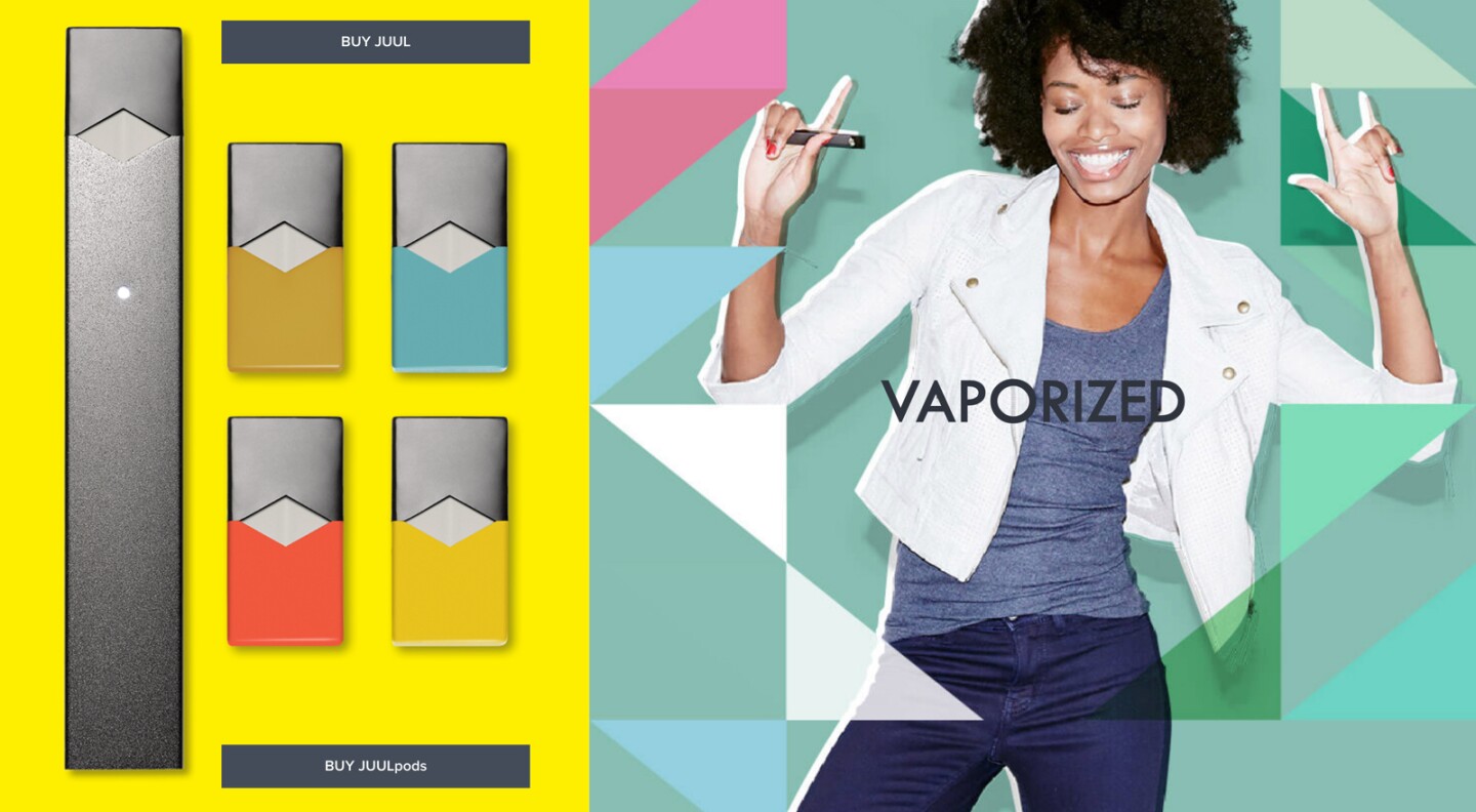 One of the early Juul advertisements highlighted in the Stanford study for specifically targeting youth markets