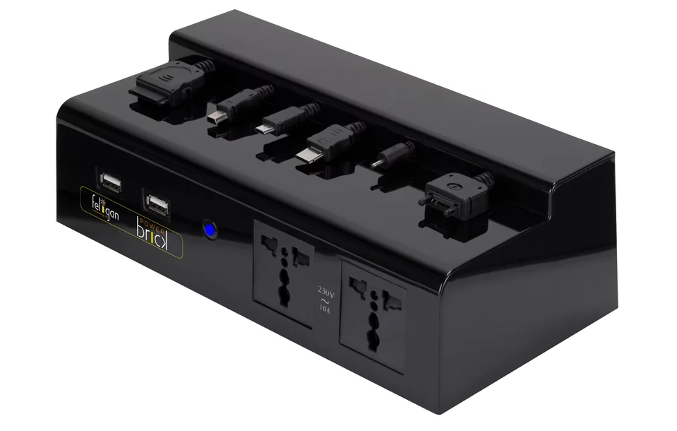 The PowerBrick universal charger can power up to 11 devices at once