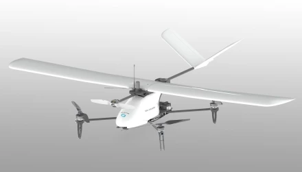 Dronevolt's multi-mode Heliplane transitions from VTOL to winged flight ...