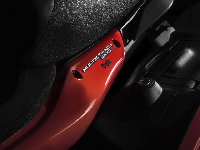 Ducati's Multistrada D-Air, with wireless airbag jackets.