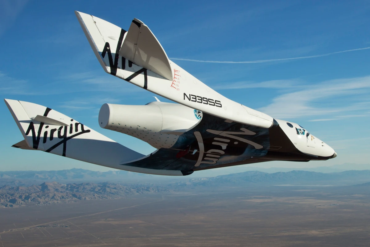 VSS Enterprise on its milestone first free flight (Image: Mark Greenberg)