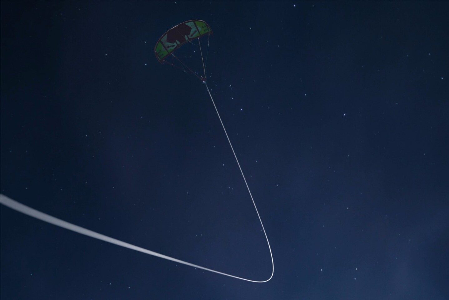 As the kites move in the air, a traction force is created in the cables and this is converted into electricity