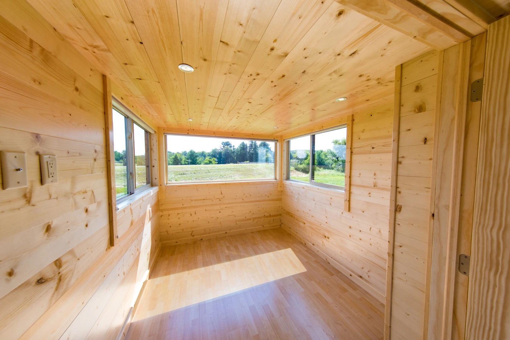 The One XL's living room can optionally be used as a dining room or office