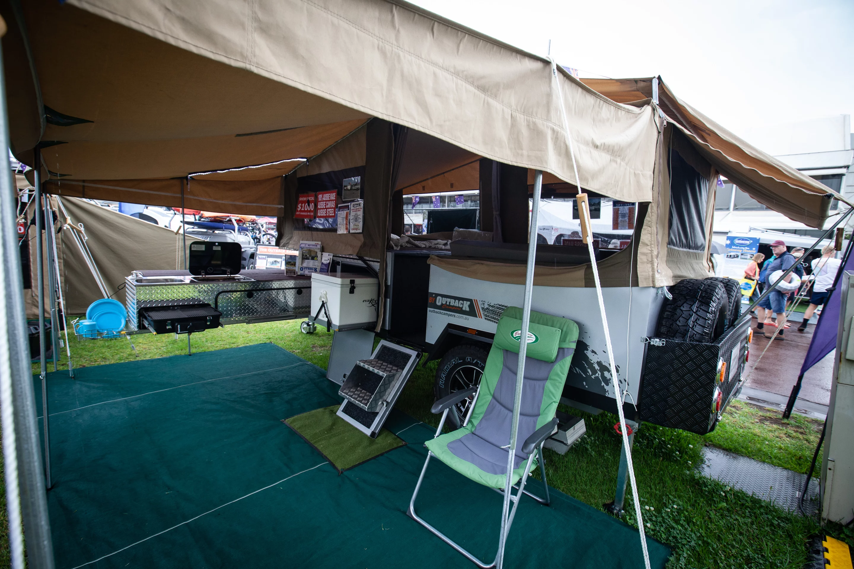 The Outback Campers Canning is a forward-fold off-road camper trailer