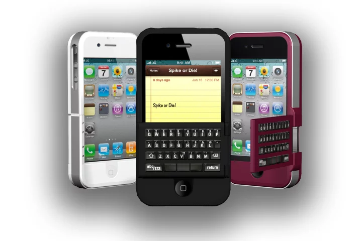 The Spike case adds a flip-out physical keyboard to an iPhone 4/4S