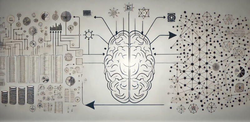 Entrada de grandes quantidades de dados, saída de redes neuronais extremamente complexas