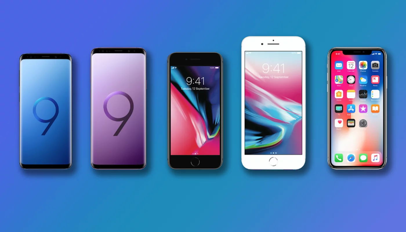 New Atlas compares the specs and features of the Samsung Galaxy S9 and S9+ with the iPhone 8, 8 Plus and X