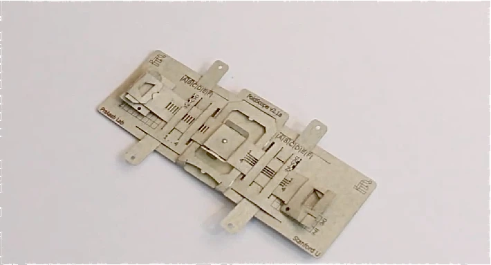 The Foldscope is made mostly of cardstock, and can be shipped flat-packed