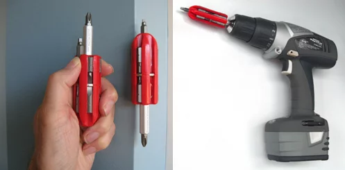 The Scruzol magnetic multi-bit screwdriver and drill accessory