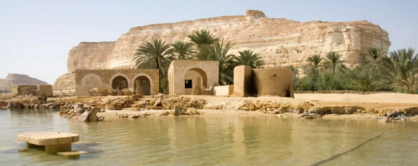 This eco-lodge called Adrère Amellal sits in the middle of the desert in Egypt, near the Siwa Oasis. With no electricity and no cell phones allowed outside of the rooms, this hotel is the closest you can come to actual time travel